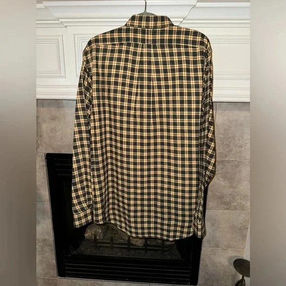 Ralph Lauren Classic Fit long slv button down Ylw Black & Red Plaid shirt Sz XL - Picture 2 of 8